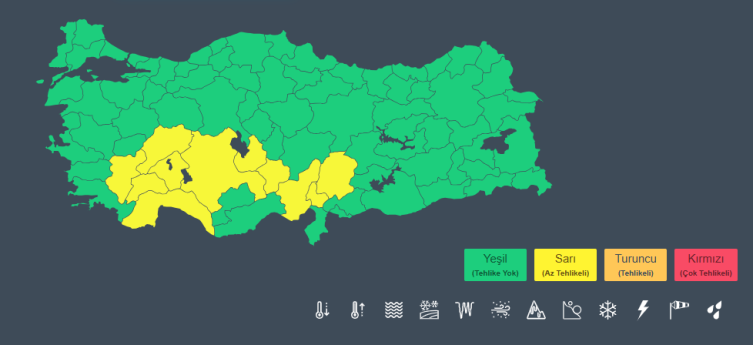 Meteoroloji'den 11 il için "sarı" uyarı